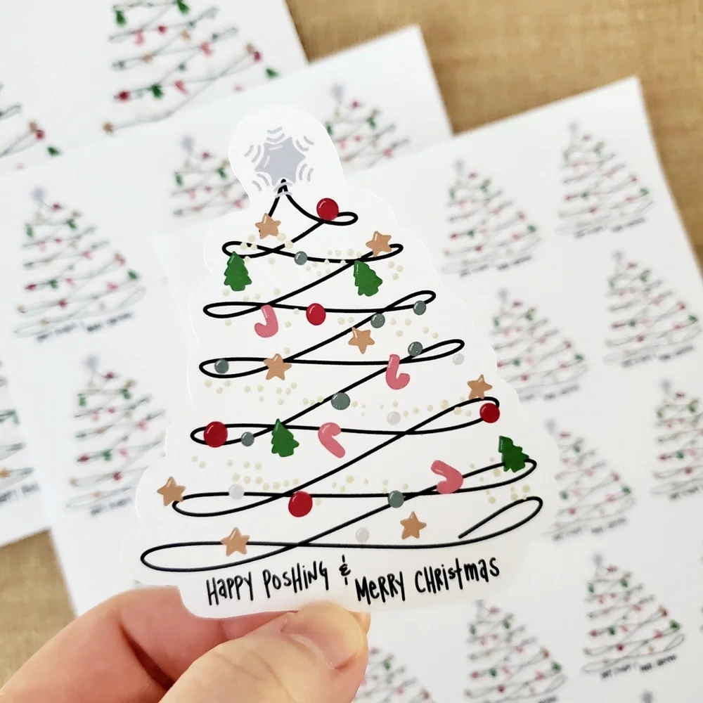 LB049 STICKERS Merry Poshmas Custom Poshmark Holiday Stickers [Price Firm] - Picture 6 of 10